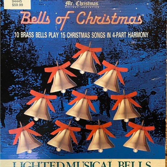 Mr. Christmas Other - Vintage Mr. Christmas Bells Of Christmas Lighted Brass Musical Bells